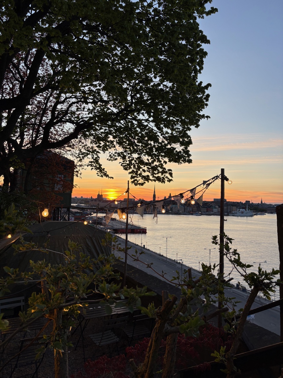Sonnenuntergang über Stockholm